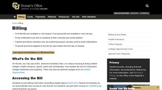 
                            1. Billing | Bursar's Office | University of Colorado Boulder - Cu Boulder Parent Portal