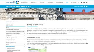 
                            4. Billing Information - GCWW - City of Cincinnati - Gcww Customer Care Portal