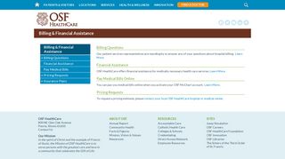 
                            8. Billing & Insurance | OSF HealthCare - Osfhealthcare Org Portal