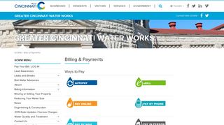 
                            2. Billing & Payments - GCWW - City of Cincinnati - Gcww Customer Care Portal