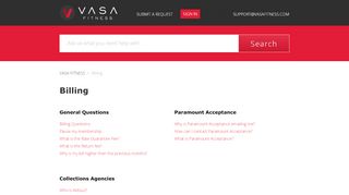 
                            3. Billing – VASA FITNESS - Vasa Member Portal