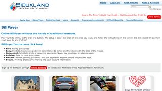 
                            7. BillPayer - Siouxland FCU - Home Page - Siouxland Federal Credit Union Portal
