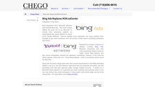 
Bing Ads Replaces MSN adCenter - CHEGO Inc. | Online ...  
