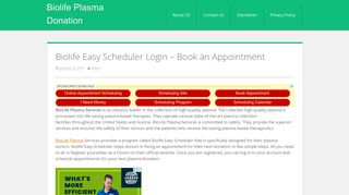
                            2. Biolife Easy Scheduler Login - Biolife Plasma Donation - Biolife Easyscheduler Portal