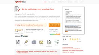 
                            4. Biolife Login - Fill Online, Printable, Fillable, Blank | PDFfiller - Biolife Easyscheduler Portal