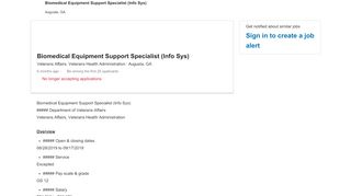 
                            6. Biomedical Equipment Support Specialist (Info Sys) - LinkedIn - Specialistinfo Com Portal