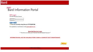 
                            1. [BIP] Login - Bard College - Bard Information Portal