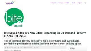 
Bite Squad Adds 100 New Cities, Expanding its On-Demand ...  
