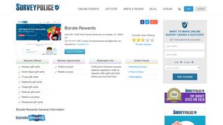 
                            5. Bizrate Rewards Ranking and Reviews – SurveyPolice - Bizrate Rewards Portal