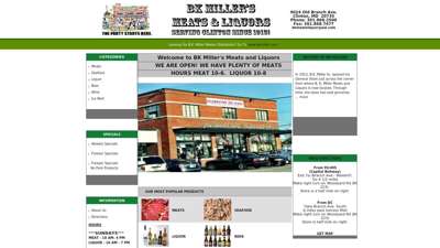 BK Millers Meats & Liquors - Welcome