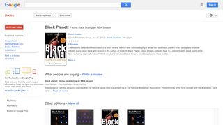 
                            9. Black Planet: Facing Race During an NBA Season - Blackplanet Portal Trouble