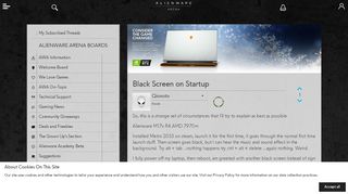 
                            5. Black Screen on Startup | Alienware Arena - Alienware Black Screen After Portal
