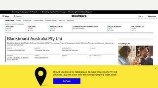 
                            8. Blackboard Australia Pty Ltd - Company Profile and News ... - Blackboard Portal Careers Australia