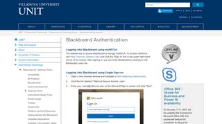 Blackboard Authentication | Villanova University - Nova Edu Blackboard Portal