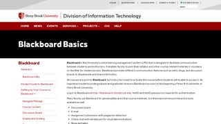 
                            5. Blackboard Basics | Division of Information Technology - Stony Brook University Blackboard Portal