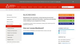 
                            3. Blackboard - Canterbury Christ Church University - Cccu Portal