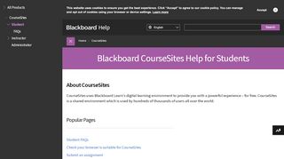 
                            2. Blackboard CourseSites Help for Students | Blackboard Help - Www Coursesites Com Portal