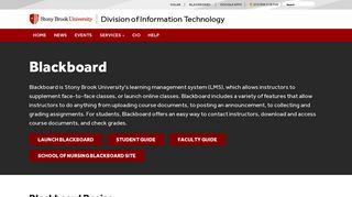 
                            3. Blackboard - Division of Information Technology - Stony Brook ... - Stony Brook University Blackboard Portal