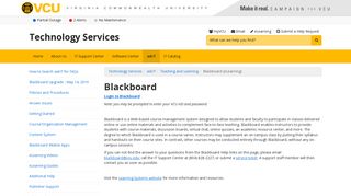 
Blackboard (eLearning) | Technology Services | VCU
