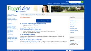Blackboard  Finger Lakes Community College