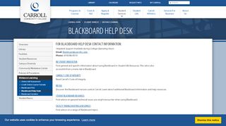Blackboard Help Desk - Carroll Community College