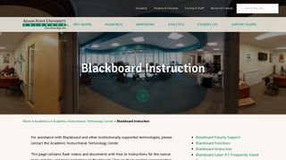 Blackboard Instruction - Adams State University - Adams State Blackboard Portal