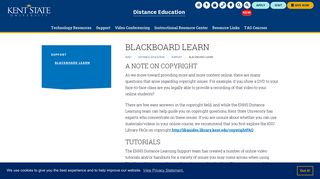 
                            6. BlackBoard Learn | Distance Education | Kent State University - Kent State Blackboard Portal
