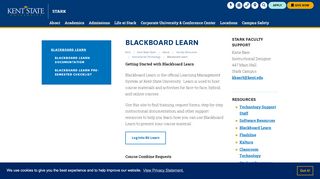 
                            8. Blackboard Learn | Kent State Stark | Kent State University - Kent State Blackboard Portal