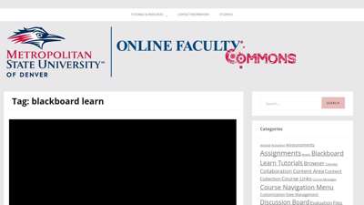 blackboard learn - Metropolitan State University of Denver