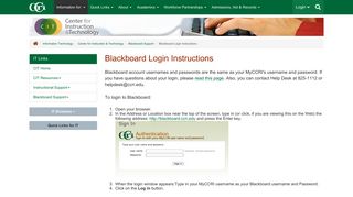 
                            2. Blackboard Login Instructions – Community College of Rhode ...