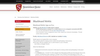
                            8. Blackboard Mobile | California State University Stanislaus - Csu Interact 2 Blackboard Portal