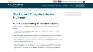 
                            8. Blackboard Open Lab for Students | Columbus State ... - Columbus State Community College Blackboard Portal