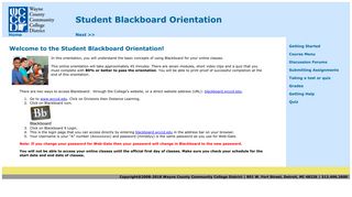 
Blackboard Orientation - Wayne County Community College ...  
