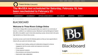 
                            1. Blackboard - Three Rivers College - Trcc Blackboard Portal
