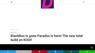 
                            8. BlackBox is gone Paradox is here! The new total build on KODI! - Paradox Kodi Portal