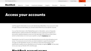 
BlackRock Account Access | BlackRock US  
