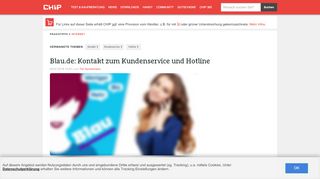
                            8. Blau.de: Kontakt zum Kundenservice und Hotline - CHIP - Simyo Blau Portal