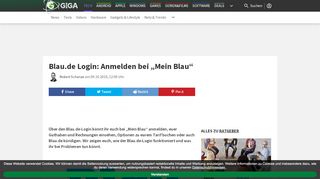 
                            2. Blau.de Login: Anmelden bei „Mein Blau“ - Giga - Blau De Portal Funktioniert Nicht