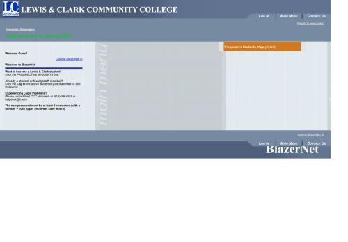 
                            4. BlazerNet - Lewis and Clark Community - Blazernet Id Portal