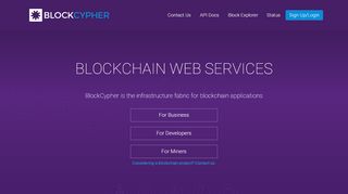 
BlockCypher - Bitcoin and Blockchain Web Services  
