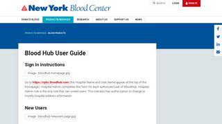 
                            7. Blood Hub User Guide | New York Blood Center - Blood Hub Login