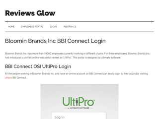 Bloomin Brands Inc BBI Connect Login - Reviews Glow