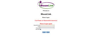 
                            1. BloomLink Logon - Bloomnet Florist Portal