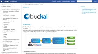 
                            6. BlueKai - Gigya Documentation - Developer's Guide - Bluekai Portal