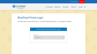 
                            1. BluePearl Portal Login | BluePearl Specialty + Emergency Pet Hospital - Blue Pearl Portal