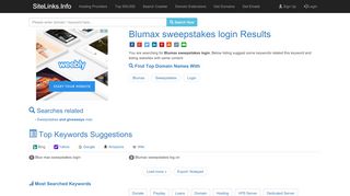 
                            5. Blumax sweepstakes login Results For Websites Listing - Blu Max Sweepstakes Portal