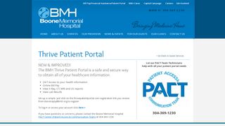 
                            2. BMH: Thrive Patient Portal - Boone Memorial Hospital - Boone Memorial Hospital Patient Portal