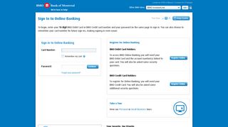 BMO Bank of Montreal Online Banking - Bmi Mastercard Portal