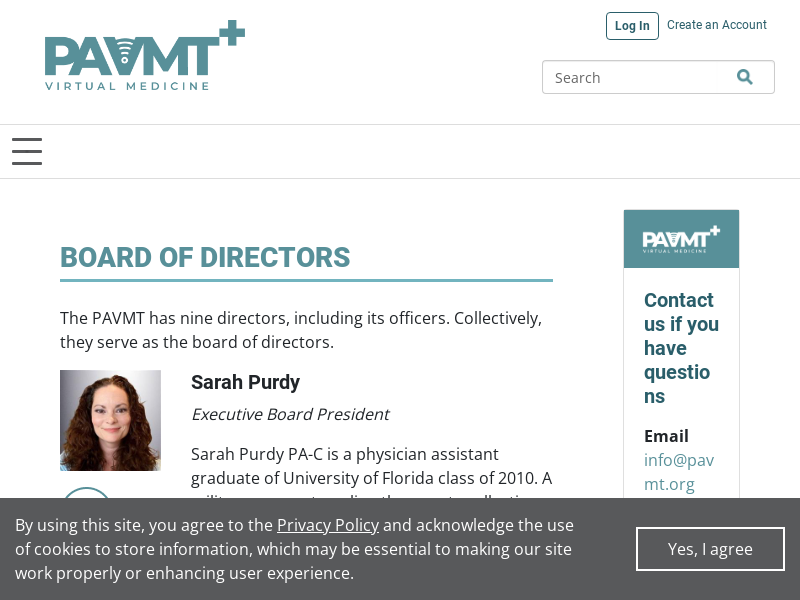 
                            7. Board of Directors - PAVMT.org