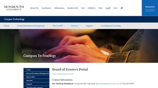 
                            3. Board of Trustees Portal | Campus Technology | Monmouth University - Monmouth University Portal
